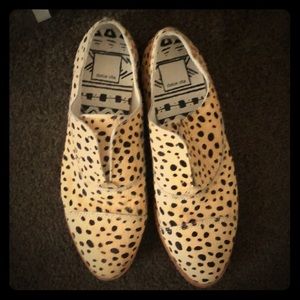 Dolce vita leopard pony hair loafers